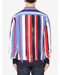 mehrfarbiges vertikal gestreiftes Langarmhemd von Dolce & Gabbana