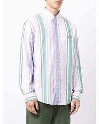 mehrfarbiges vertikal gestreiftes Langarmhemd von Lauren Ralph Lauren