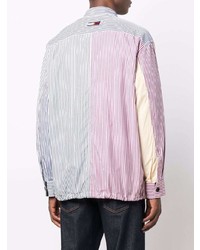 mehrfarbiges vertikal gestreiftes Langarmhemd von Tommy Hilfiger