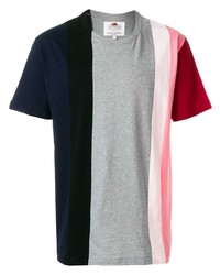 mehrfarbiges vertikal gestreiftes T-Shirt mit einem Rundhalsausschnitt von Cédric Charlier