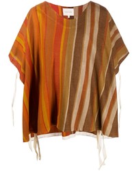 mehrfarbiges vertikal gestreiftes T-Shirt mit einem Rundhalsausschnitt von Nicholas Daley