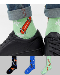 mintgrüne bedruckte Socken von ASOS DESIGN