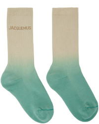 mintgrüne bedruckte Socken von Jacquemus
