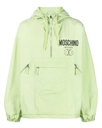 mintgrüne bedruckte Windjacke von Moschino