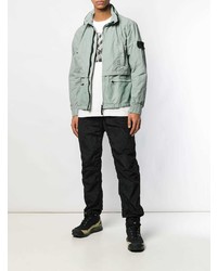 mintgrüne Bomberjacke von Stone Island Shadow Project