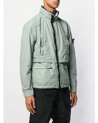 mintgrüne Bomberjacke von Stone Island Shadow Project