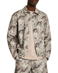 mintgrüne Camouflage Shirtjacke