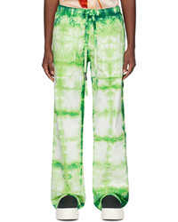 mintgrüne Mit Batikmuster Chinohose