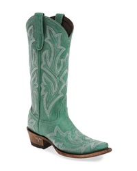 mintgrüne Cowboystiefel