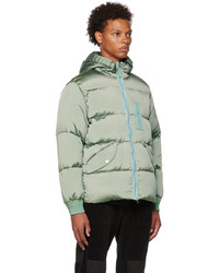 mintgrüne Daunenjacke von Stone Island