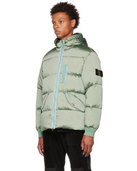 mintgrüne Daunenjacke von Stone Island