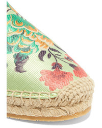 mintgrüne Espadrilles von Etro