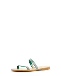 mintgrüne flache Sandalen aus Wildleder von Evita