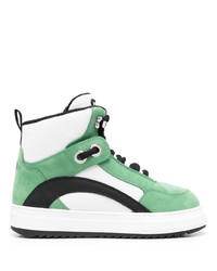 mintgrüne hohe Sneakers aus Leder von DSQUARED2