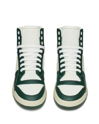 mintgrüne hohe Sneakers aus Leder von Saint Laurent