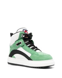 mintgrüne hohe Sneakers aus Leder von DSQUARED2