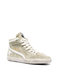 mintgrüne hohe Sneakers aus Leder von Golden Goose