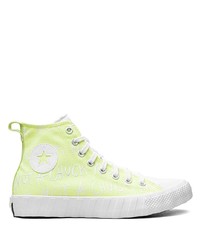mintgrüne hohe Sneakers aus Segeltuch von Converse