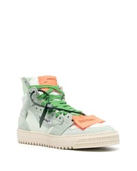 mintgrüne hohe Sneakers aus Wildleder von Off-White