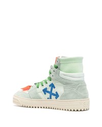 mintgrüne hohe Sneakers aus Wildleder von Off-White