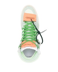 mintgrüne hohe Sneakers aus Wildleder von Off-White