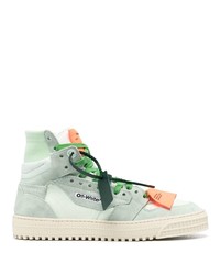 mintgrüne hohe Sneakers aus Wildleder von Off-White