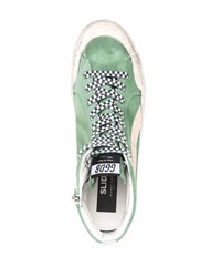 mintgrüne hohe Sneakers aus Wildleder von Golden Goose