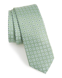 mintgrüne Krawatte mit geometrischem Muster