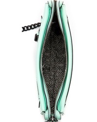 mintgrüne Leder Clutch von Rebecca Minkoff