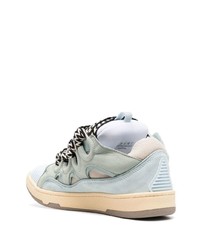 mintgrüne Leder niedrige Sneakers von Lanvin