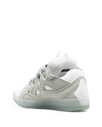 mintgrüne Leder niedrige Sneakers von Lanvin