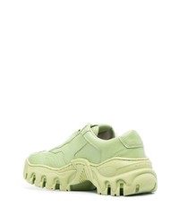 mintgrüne Leder niedrige Sneakers von Rombaut