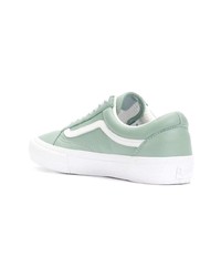 mintgrüne Leder niedrige Sneakers von Vans