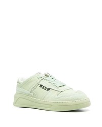 mintgrüne Leder niedrige Sneakers von MSGM