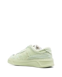 mintgrüne Leder niedrige Sneakers von MSGM