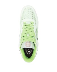 mintgrüne Leder niedrige Sneakers von Enterprise Japan