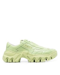 mintgrüne Leder niedrige Sneakers von Rombaut