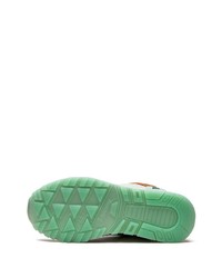 mintgrüne Leder niedrige Sneakers von Saucony