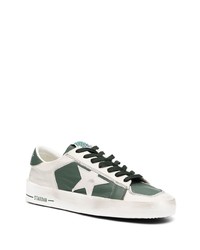 mintgrüne Leder niedrige Sneakers von Golden Goose