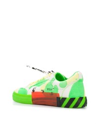 mintgrüne Mit Batikmuster Segeltuch niedrige Sneakers von Off-White