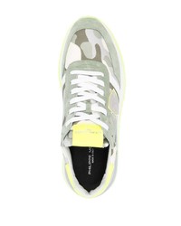 mintgrüne niedrige Sneakers von Philippe Model Paris