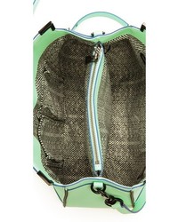 mintgrüne Satchel-Tasche aus Leder von Rebecca Minkoff