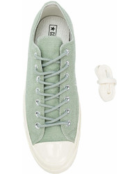 mintgrüne Segeltuch niedrige Sneakers von Converse