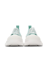 mintgrüne Segeltuch niedrige Sneakers von Alexander McQueen