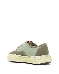 mintgrüne Segeltuch niedrige Sneakers von Maison Mihara Yasuhiro