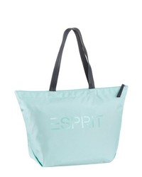 mintgrüne Shopper Tasche aus Leder von Esprit