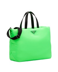 mintgrüne Shopper Tasche aus Leder von Prada