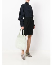 mintgrüne Shopper Tasche aus Leder von Nina Ricci