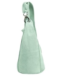 mintgrüne Shopper Tasche aus Wildleder von SAMANTHA LOOK