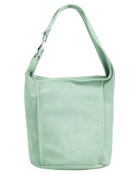 mintgrüne Shopper Tasche aus Wildleder von SAMANTHA LOOK